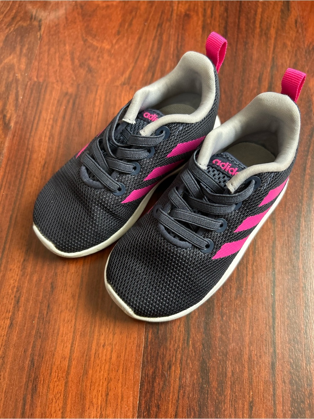 adidas Kids Black and Pink Athletic Sneakers